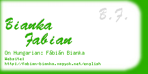 bianka fabian business card