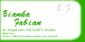 bianka fabian business card